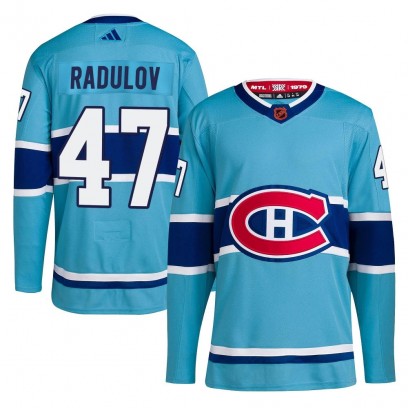 Men's Authentic Montreal Canadiens Alexander Radulov Adidas Reverse Retro 2.0 Jersey - Light Blue