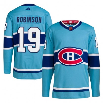 Men's Authentic Montreal Canadiens Larry Robinson Adidas Reverse Retro 2.0 Jersey - Light Blue