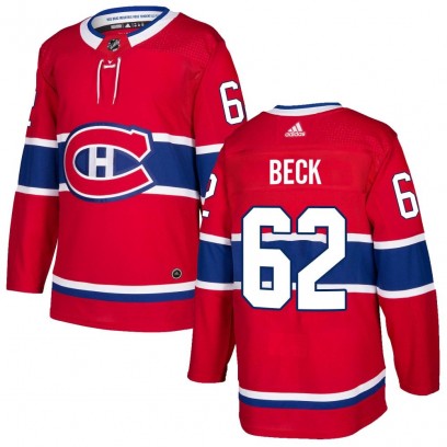 Youth Authentic Montreal Canadiens Owen Beck Adidas Home Jersey - Red