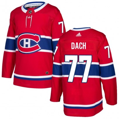 Youth Authentic Montreal Canadiens Kirby Dach Adidas Home Jersey - Red