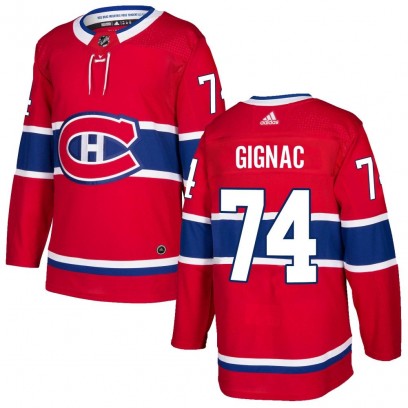 Youth Authentic Montreal Canadiens Brandon Gignac Adidas Home Jersey - Red