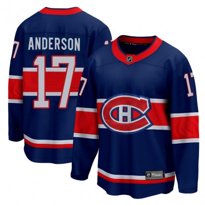 Youth Breakaway Montreal Canadiens Josh Anderson Fanatics Branded 2020/21 Special Edition Jersey - Blue