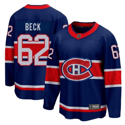 Youth Breakaway Montreal Canadiens Owen Beck Fanatics Branded 2020/21 Special Edition Jersey - Blue