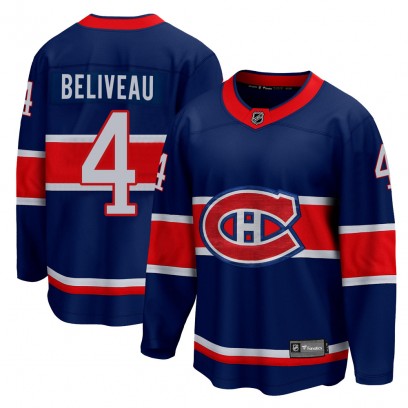 Youth Breakaway Montreal Canadiens Jean Beliveau Fanatics Branded 2020/21 Special Edition Jersey - Blue