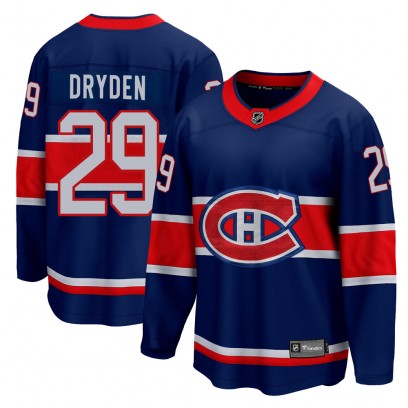 Youth Breakaway Montreal Canadiens Ken Dryden Fanatics Branded 2020/21 Special Edition Jersey - Blue