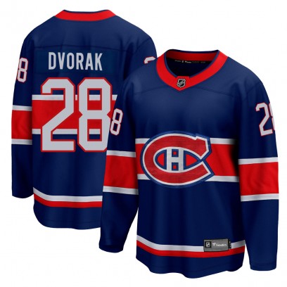 Youth Breakaway Montreal Canadiens Christian Dvorak Fanatics Branded 2020/21 Special Edition Jersey - Blue