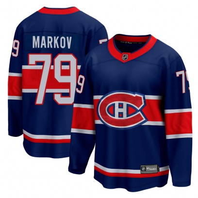 Youth Breakaway Montreal Canadiens Andrei Markov Fanatics Branded 2020/21 Special Edition Jersey - Blue