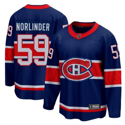 Youth Breakaway Montreal Canadiens Mattias Norlinder Fanatics Branded 2020/21 Special Edition Jersey - Blue