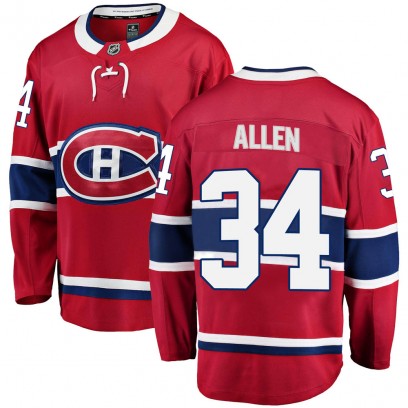 Youth Breakaway Montreal Canadiens Jake Allen Fanatics Branded Home Jersey - Red