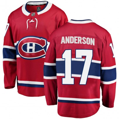 Youth Breakaway Montreal Canadiens Josh Anderson Fanatics Branded Home Jersey - Red