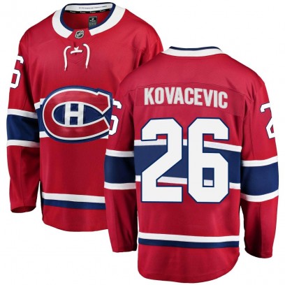 Youth Breakaway Montreal Canadiens Johnathan Kovacevic Fanatics Branded Home Jersey - Red