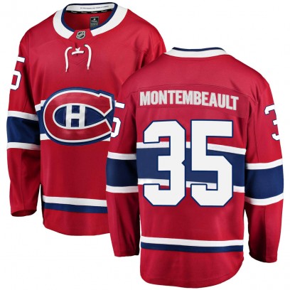 Youth Breakaway Montreal Canadiens Sam Montembeault Fanatics Branded Home Jersey - Red