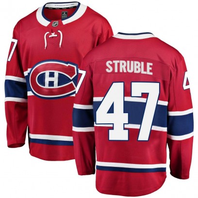 Youth Breakaway Montreal Canadiens Jayden Struble Fanatics Branded Home Jersey - Red