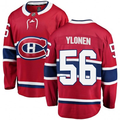 Youth Breakaway Montreal Canadiens Jesse Ylonen Fanatics Branded Home Jersey - Red