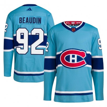 Youth Authentic Montreal Canadiens Nicolas Beaudin Adidas Reverse Retro 2.0 Jersey - Light Blue