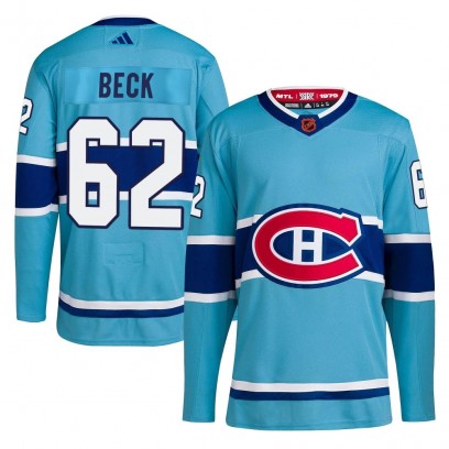 Youth Authentic Montreal Canadiens Owen Beck Adidas Reverse Retro 2.0 Jersey - Light Blue