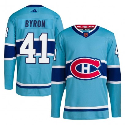 Youth Authentic Montreal Canadiens Paul Byron Adidas Reverse Retro 2.0 Jersey - Light Blue