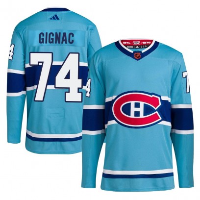 Youth Authentic Montreal Canadiens Brandon Gignac Adidas Reverse Retro 2.0 Jersey - Light Blue