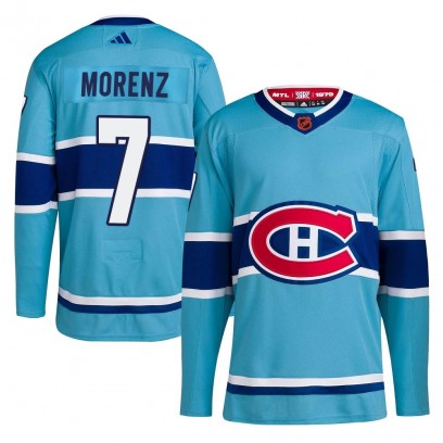 Youth Authentic Montreal Canadiens Howie Morenz Adidas Reverse Retro 2.0 Jersey - Light Blue
