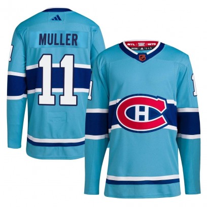 Youth Authentic Montreal Canadiens Kirk Muller Adidas Reverse Retro 2.0 Jersey - Light Blue