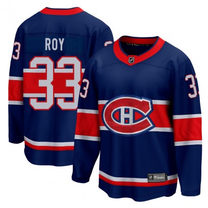 Men's Breakaway Montreal Canadiens Patrick Roy Fanatics Branded 2020/21 Special Edition Jersey - Blue