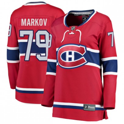 Women's Breakaway Montreal Canadiens Andrei Markov Fanatics Branded Home Jersey - Red