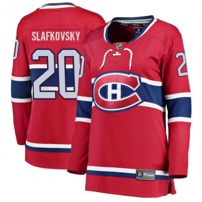 Women's Breakaway Montreal Canadiens Juraj Slafkovsky Fanatics Branded Home Jersey - Red