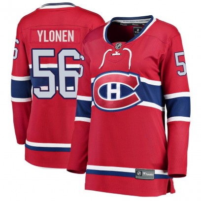 Women's Breakaway Montreal Canadiens Jesse Ylonen Fanatics Branded Home Jersey - Red